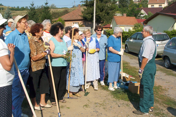 Parlagfű irtás a Baglyaskőnél